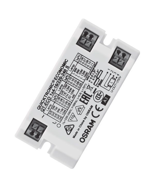 Transformacion Electronico 1x4 OSRAM Quicktronic Eco