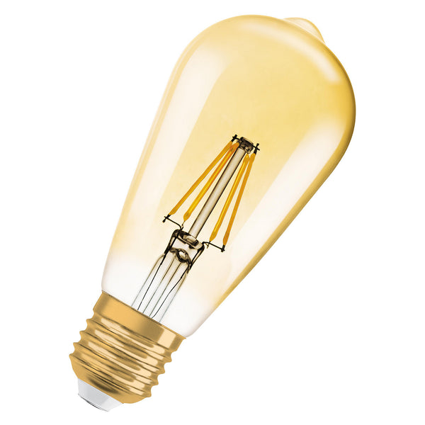 Bombilla LED Vintage E27 Oro 7W 2700K Luz Calida Regulable OSRAM