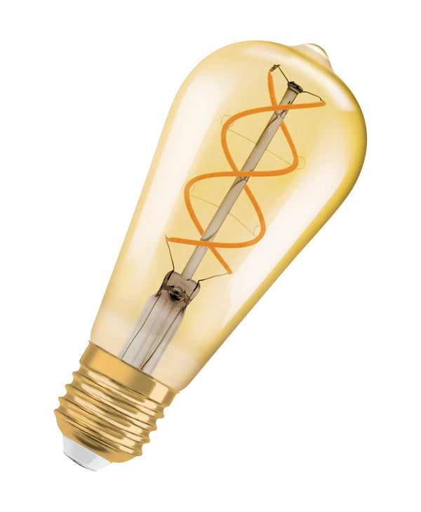 Bombilla LED Filamento Vintage E27 Oro 5W 2000K Luz Calida OSRAM