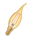Bombilla LED Filamento Retro Vela E14 Oro 2.5W 2400K Luz Calida OSRAM