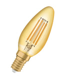 Bombilla LED Filamento Vintage Vela E14 Oro 4W 2500K Luz Calida OSRAM