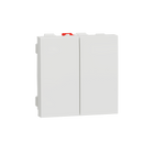 Schneider Electric NU321318 New Unica Doble conmutador 2 mod Polar