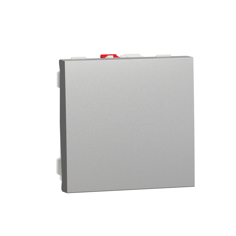 Schneider Electric NU320130. Interruptor 2 modulo New Unica Studio Aluminio