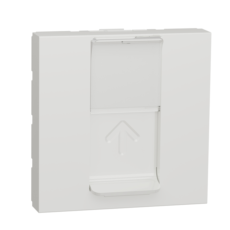 Schneider Electric NU946118. New Unica Caratula RJ45 2 mod. Keystone Blanco Polar